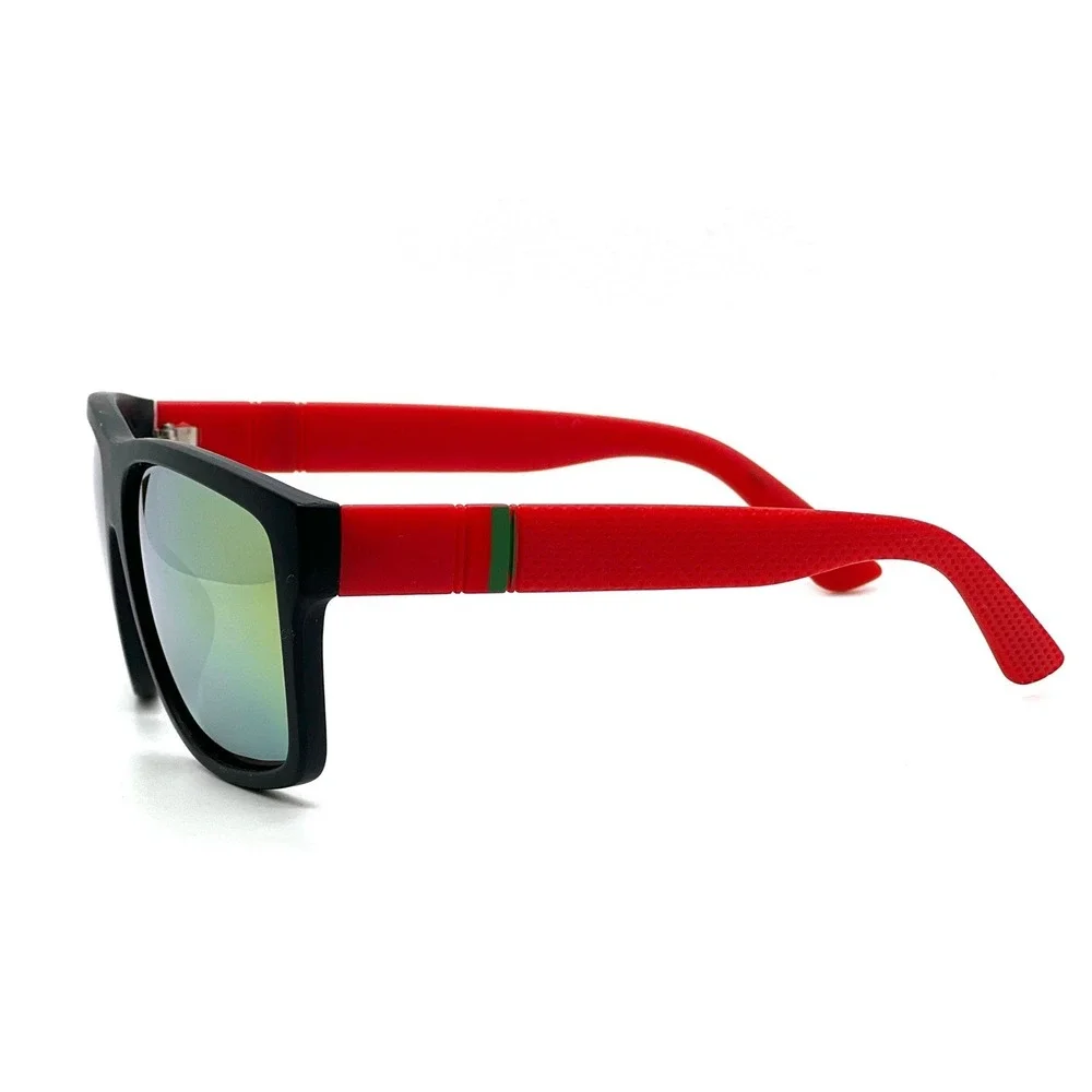Men's Sunglasses Polarized ORange Mirrored Lens Square Frame Driving Fishing New